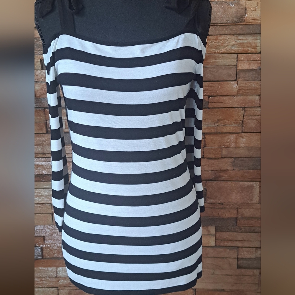 INC Striped Black and White Dress